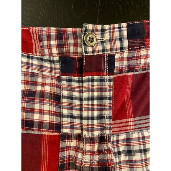 Croft & Barrow Classic Skort Womens US 14 Crab Bake Red Patchwork Stretch Preppy - Picture 12 of 16